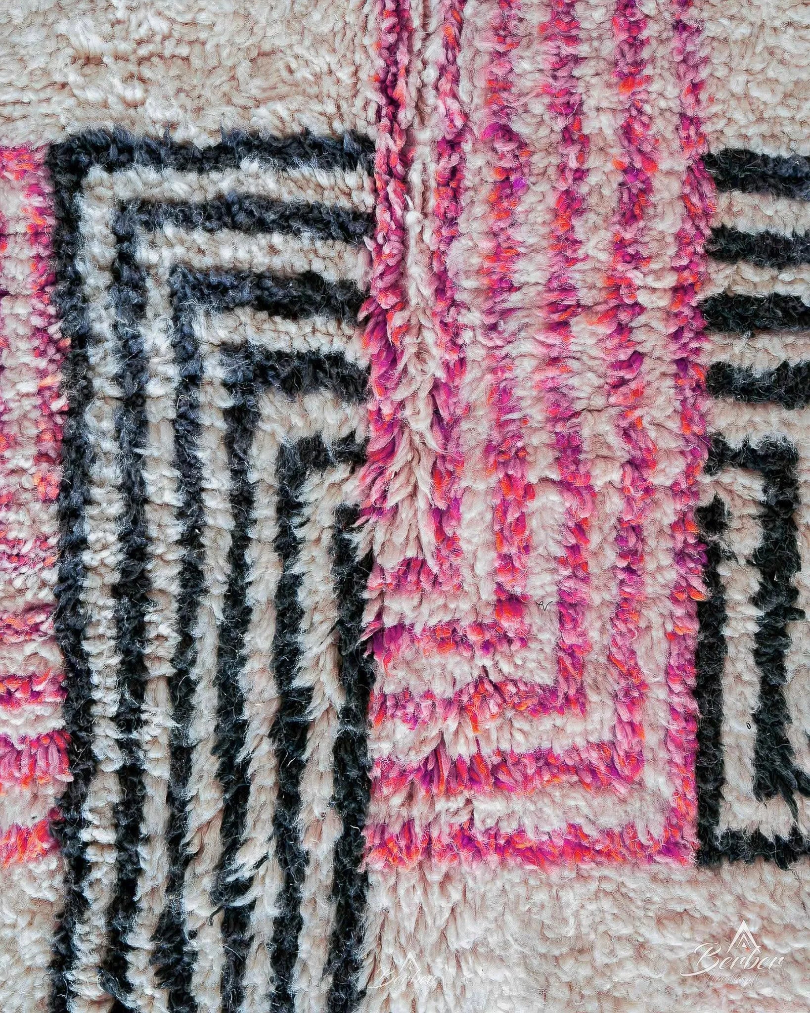 Pink Boho Rug 3 X 5 Ft | 90 X 150 Cm / With Tassels / Short (0.4” / 1 cm)