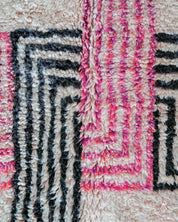 Pink Boho Rug 3 X 5 Ft | 90 X 150 Cm / With Tassels / Short (0.4” / 1 cm)