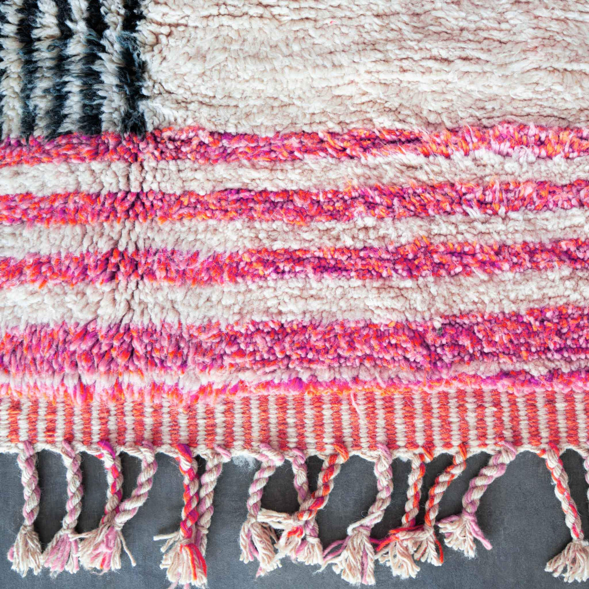 Pink Boho Rug - Berber Handicraft