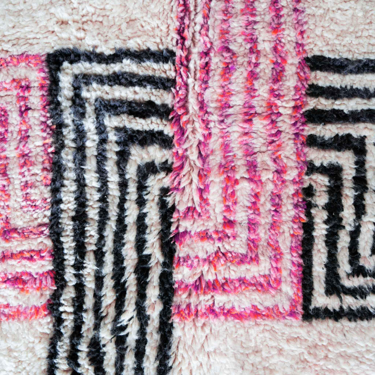 Pink Boho Rug - Berber Handicraft