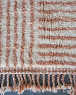 Peach Boho Rug 3 X 5 Ft | 90 X 150 Cm / With Tassels / Short (0.4” / 1 cm)