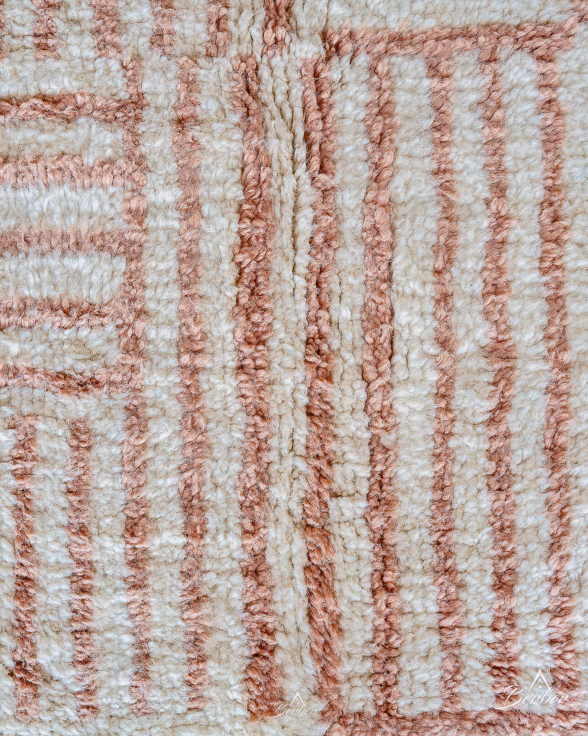 Peach Boho Rug 3 X 5 Ft | 90 X 150 Cm / With Tassels / Short (0.4” / 1 cm)