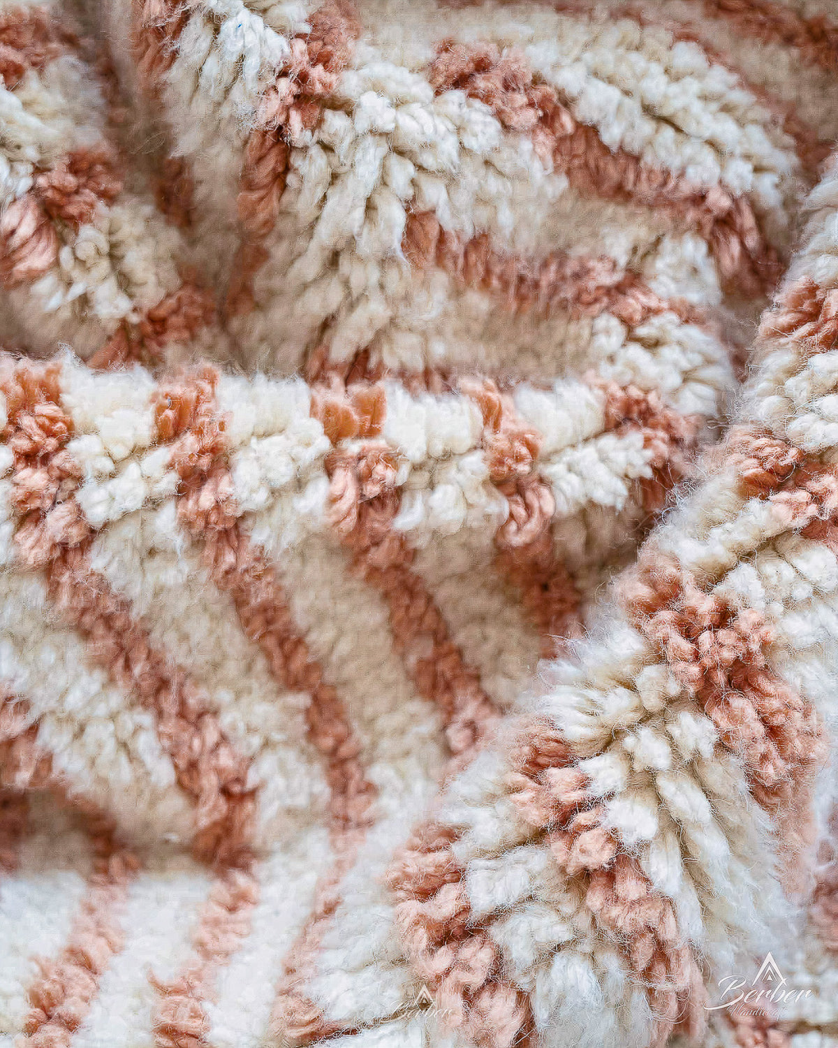 Peach Boho Rug 3 X 5 Ft | 90 X 150 Cm / With Tassels / Short (0.4” / 1 cm)