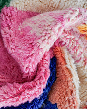 Pink Boujaad Carpet 3 X 5 Ft | 90 X 150 Cm / With Tassels / Short (0.4” / 1 cm)