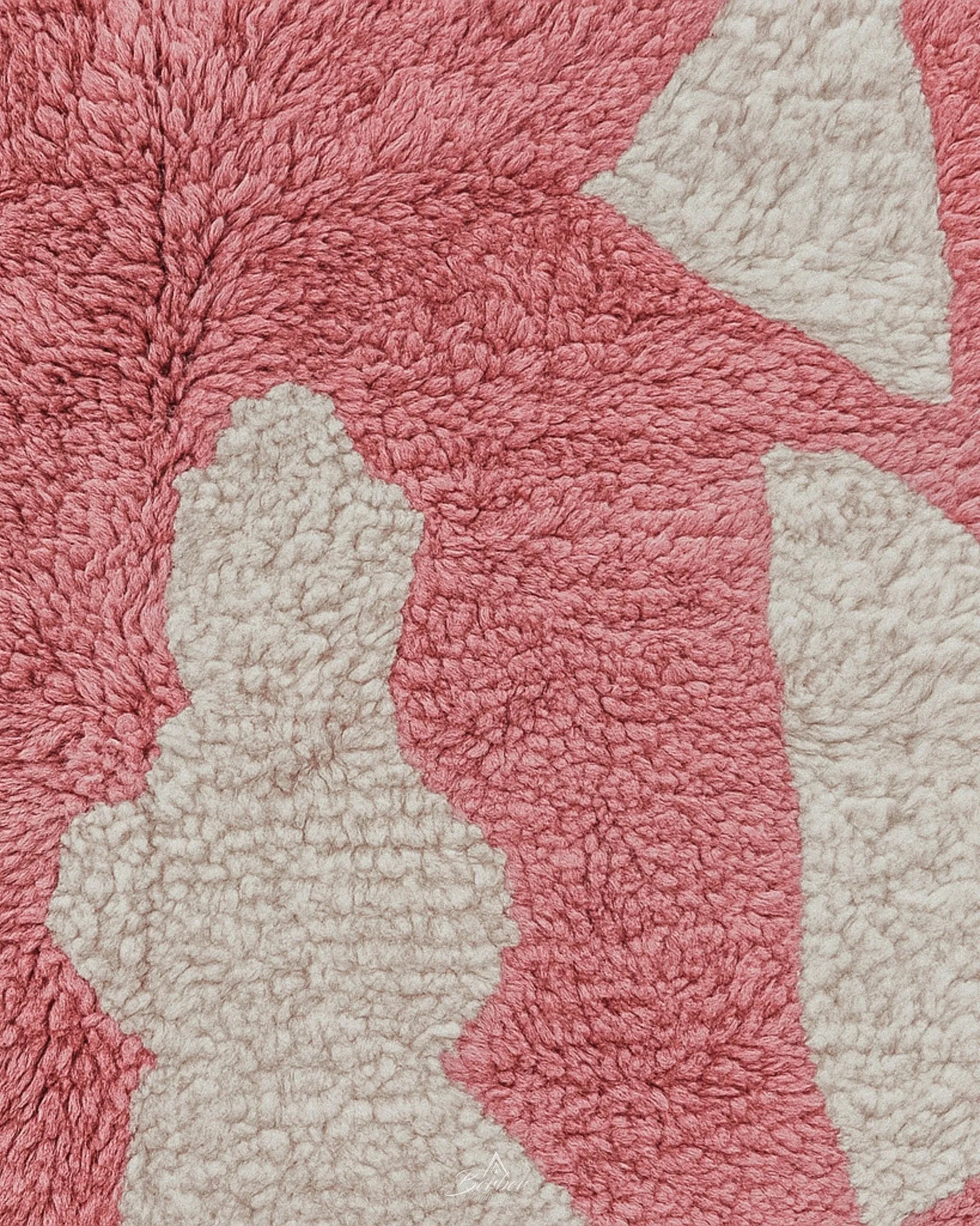 Pink Handmade Rug 3 X 5 Ft | 90 X 150 Cm / With Tassels / Short (0.4” / 1 cm)