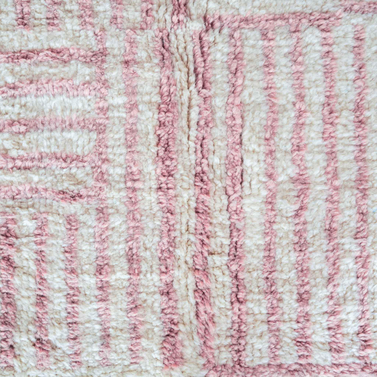 Pink Minimalist Rug - Berber Handicraft