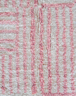 Pink Minimalist Rug 3 X 5 Ft | 90 X 150 Cm / With Tassels / Short (0.4” / 1 cm)
