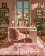 Pink Morrocan Rug 3 X 5 Ft | 90 X 150 Cm / With Tassels / Short (0.4” / 1 cm)