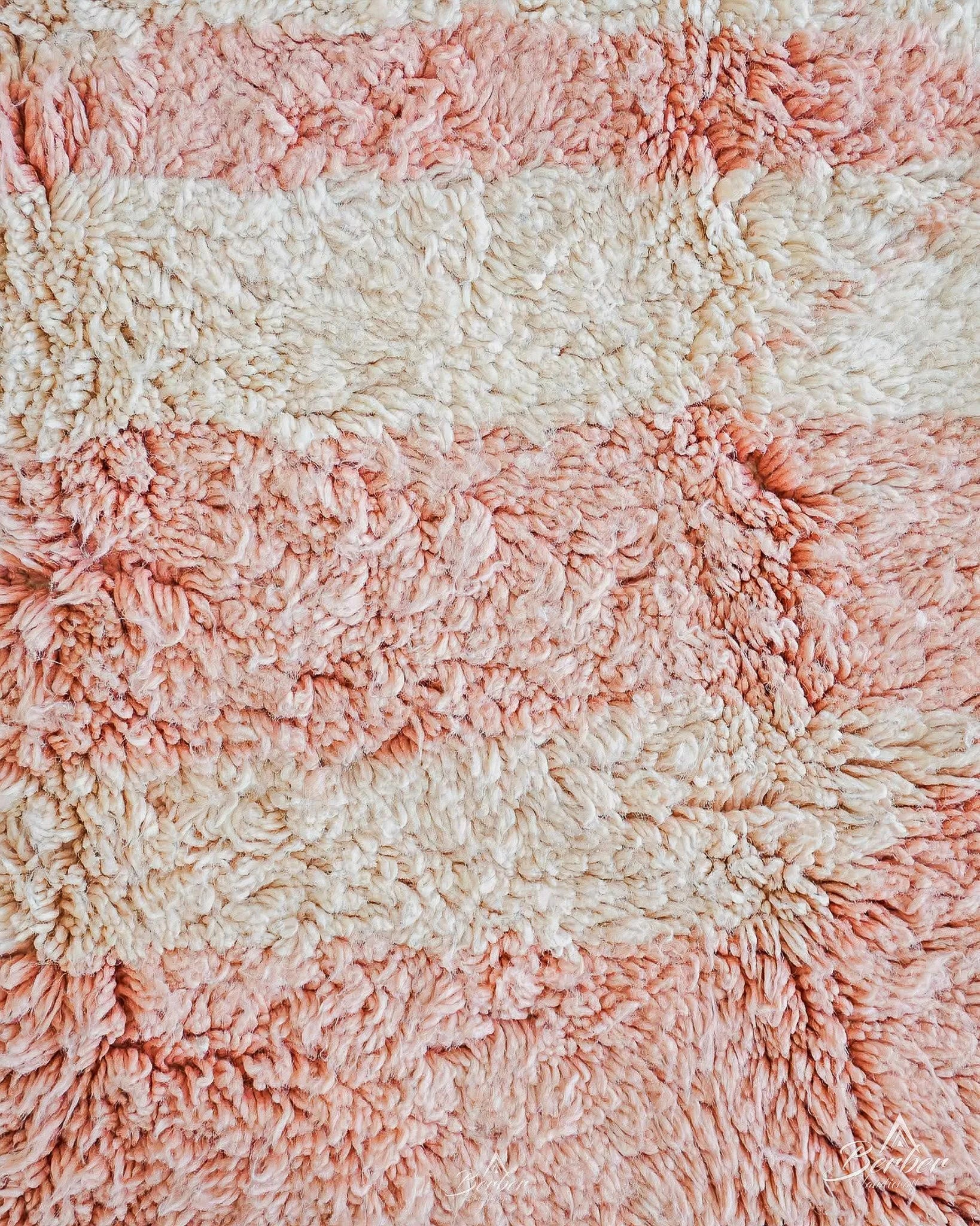 Pink Shag Rug 3 X 5 Ft | 90 X 150 Cm / With Tassels / Short (0.4” / 1 cm)