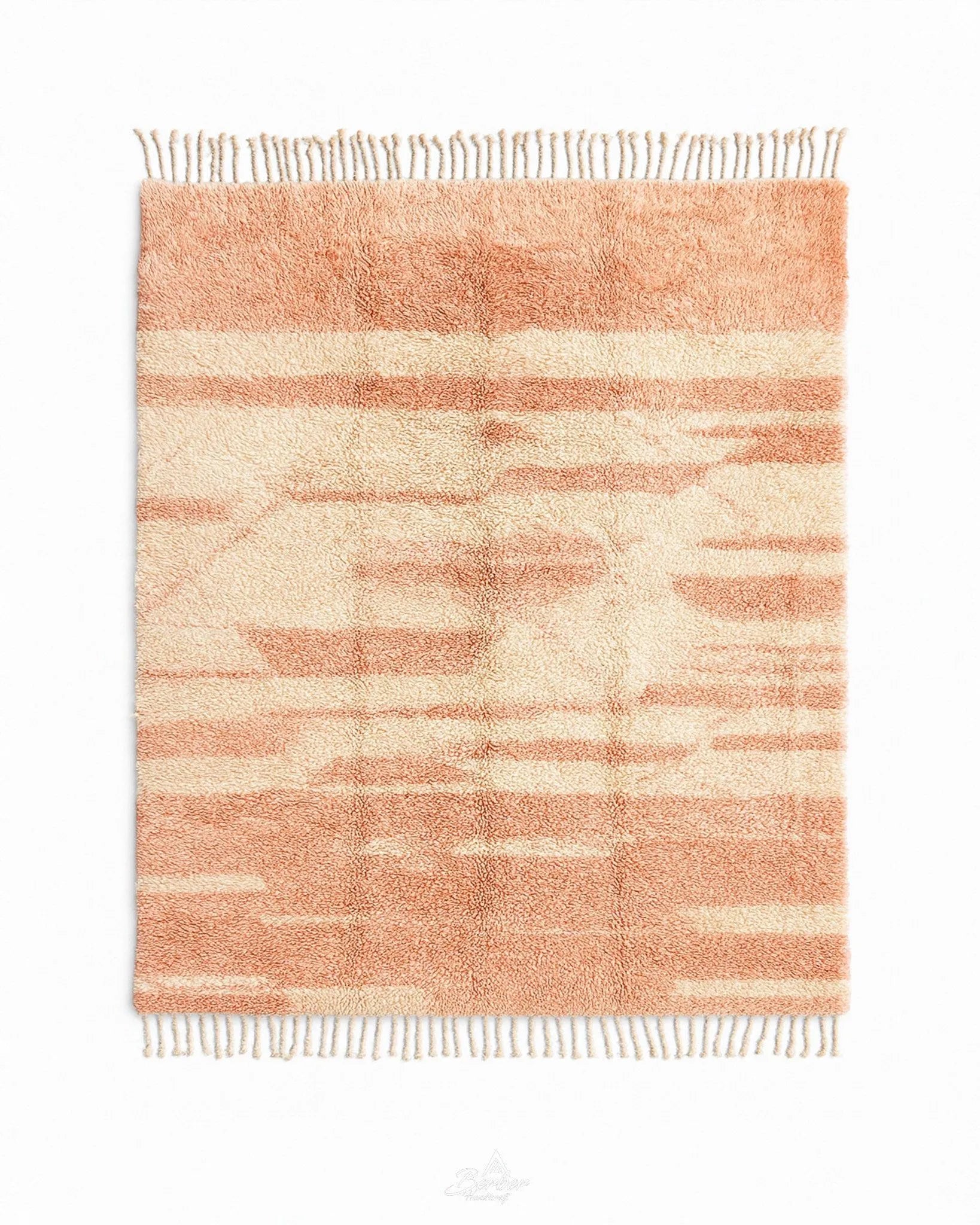 Pink Shag Rug 3 X 5 Ft | 90 X 150 Cm / With Tassels / Short (0.4” / 1 cm)