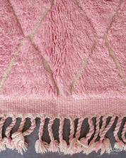 Pink Trellis Rug-Berber Handicraft