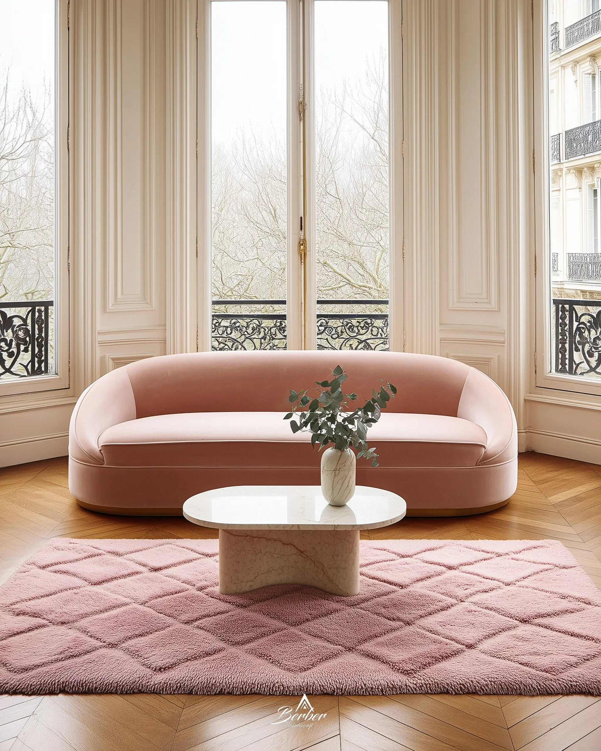 Pink Trellis Rug