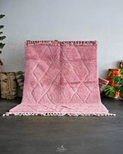 Pink Trellis Rug-Berber Handicraft