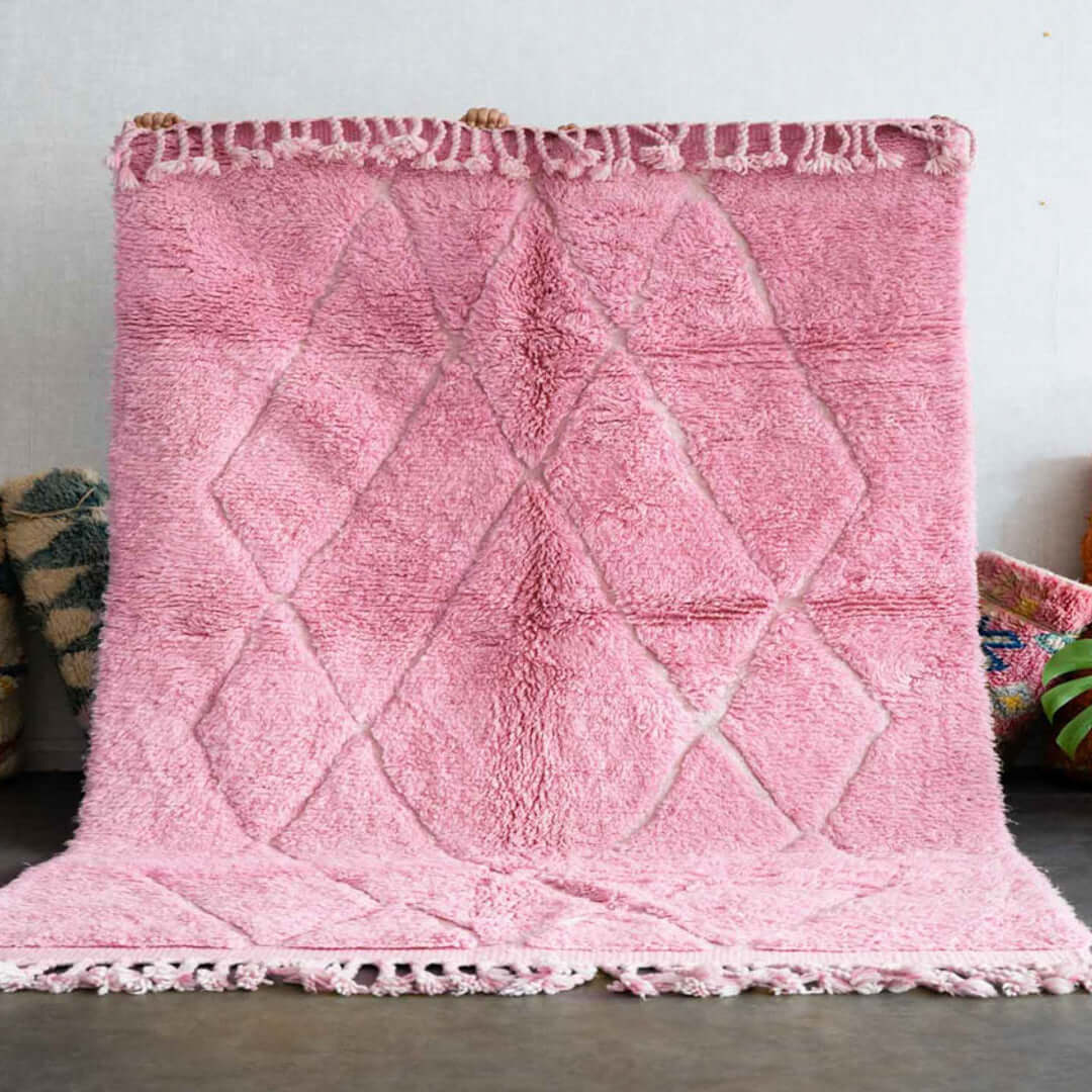 Pink Trellis Rug - Berber Handicraft