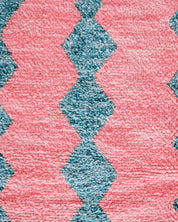 Pink Turquoise Boujaad Rug-Berber Handicraft