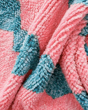 Pink Turquoise Boujaad Rug-Berber Handicraft