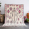 Pink and White Azilal Rug - Berber Handicraft