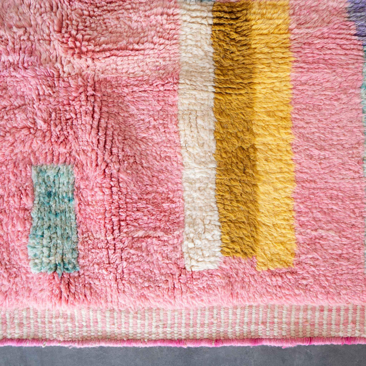 Pink Abstract Moroccan Rug - Berber Handicraft