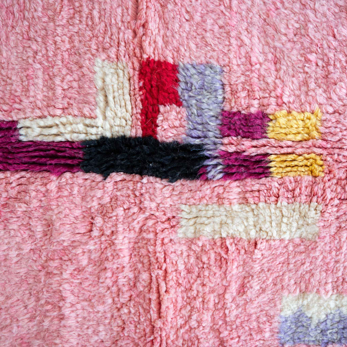 Pink Abstract Moroccan Rug - Berber Handicraft