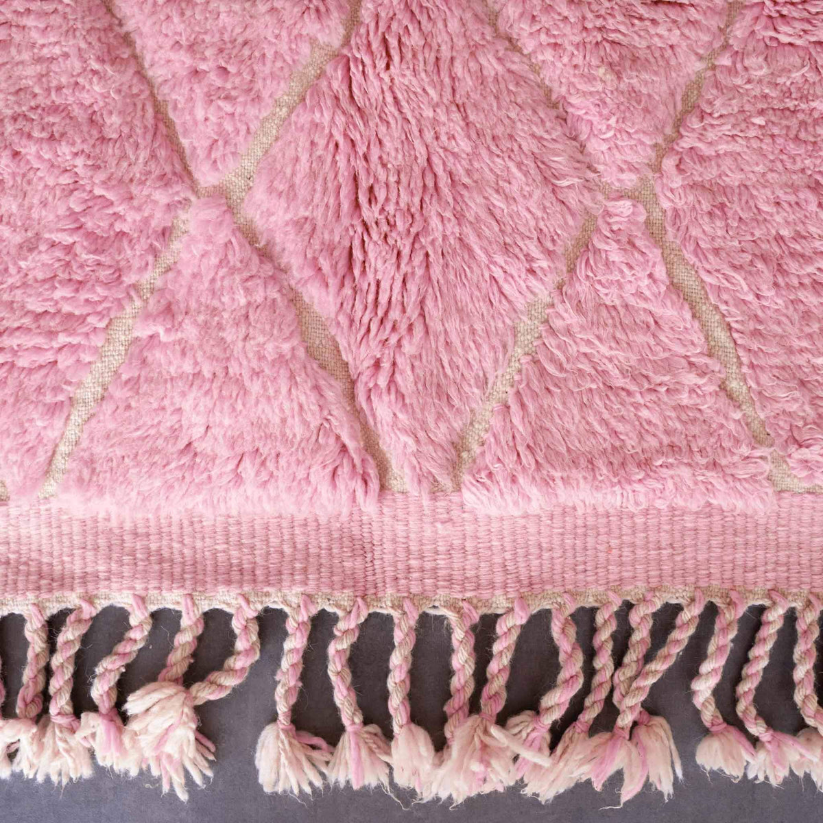 Pink Trellis Rug - Berber Handicraft