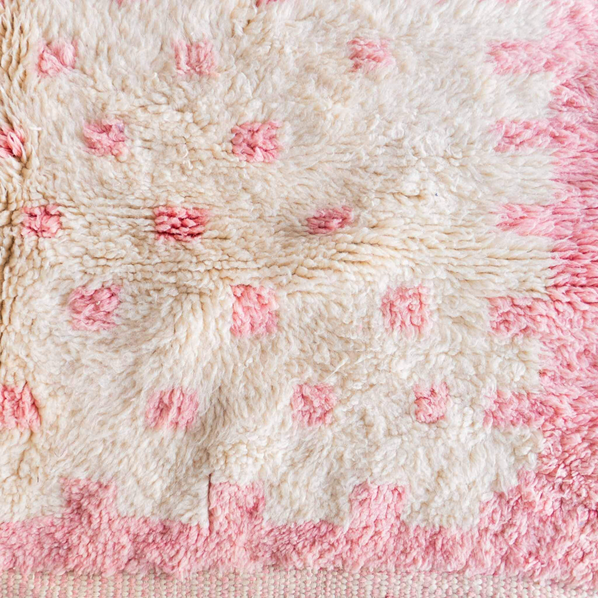 White Pink Rug - Berber Handicraft