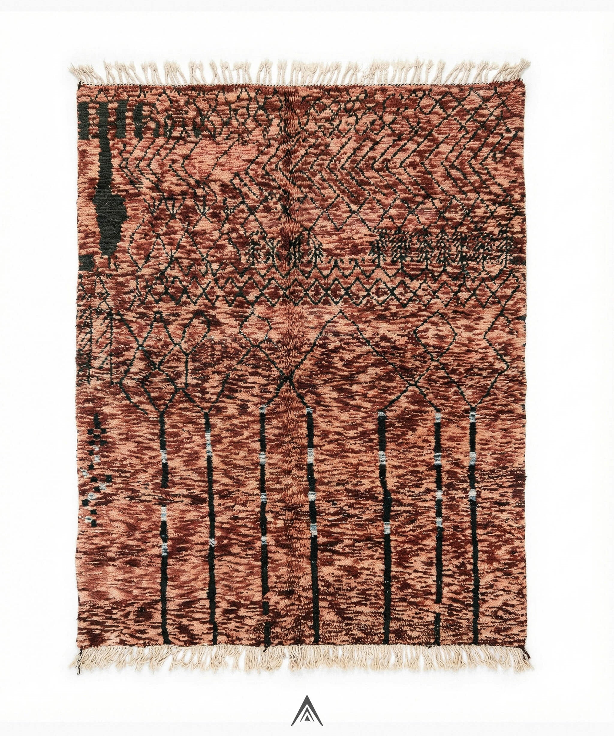 Plush Berber Rug 7x10.3 ft - 216x316 cm-Berber Handicraft