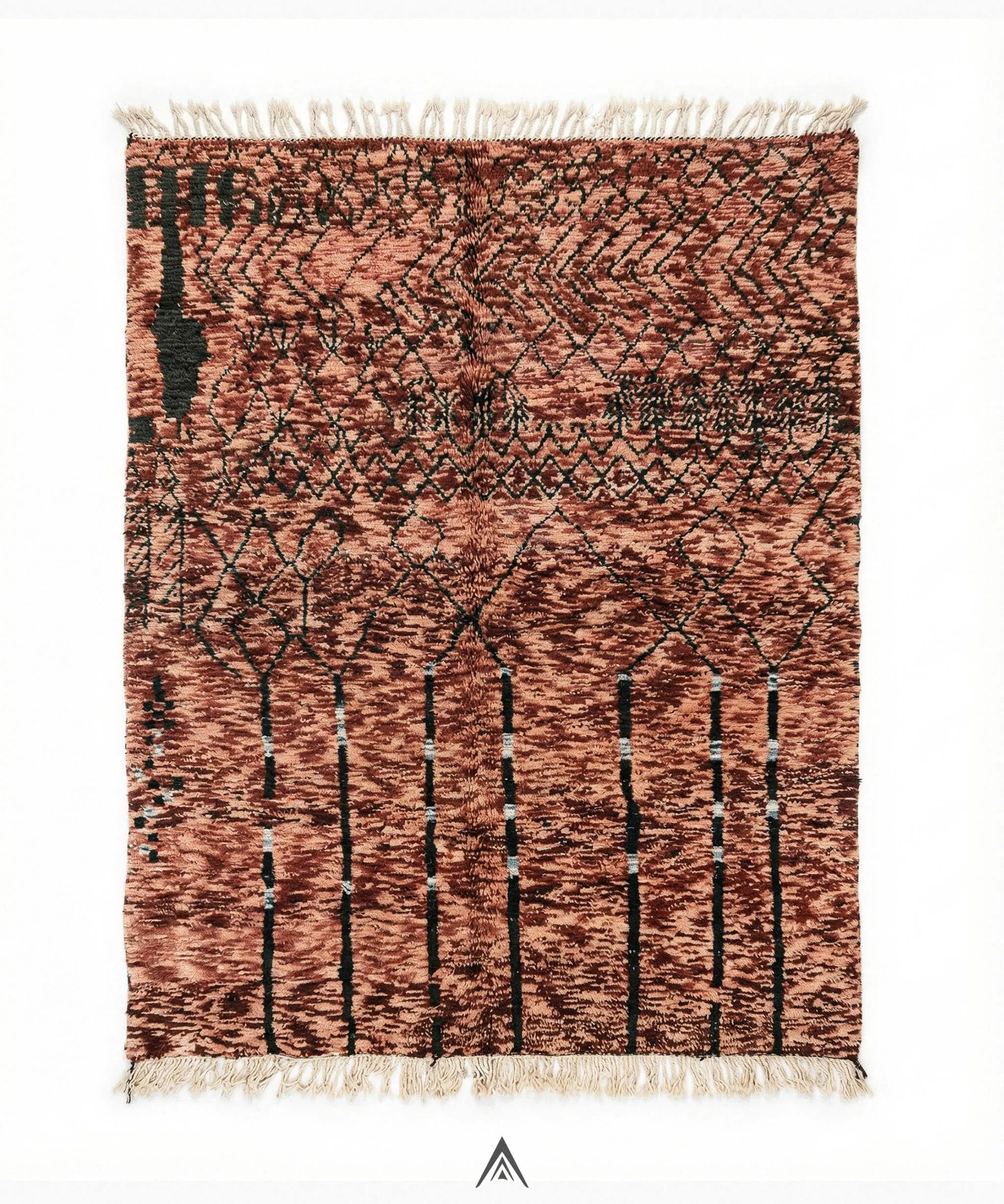 Plush Berber Rug 7x10.3 ft - 216x316 cm-Berber Handicraft