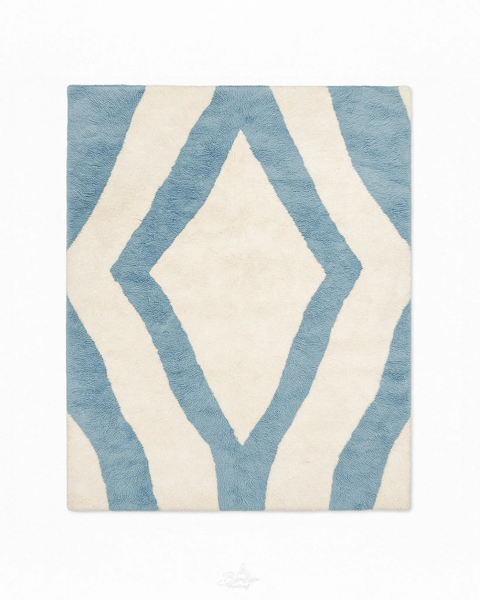 Plush Moroccan Rug 3 X 5 Ft | 90 X 150 Cm / With Tassels / Short (0.4” / 1 cm)