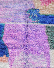 Purple Boujaad Carpet 3 X 5 Ft | 90 X 150 Cm / With Tassels / Short (0.4” / 1 cm)
