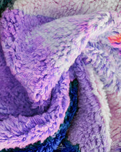 Purple Boujaad Carpet 3 X 5 Ft | 90 X 150 Cm / With Tassels / Short (0.4” / 1 cm)
