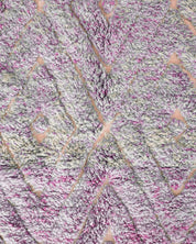 Purple Treillis Moroccan Rug 3 X 5 Ft | 90 X 150 Cm / With Tassels / Short (0.4” / 1 cm)