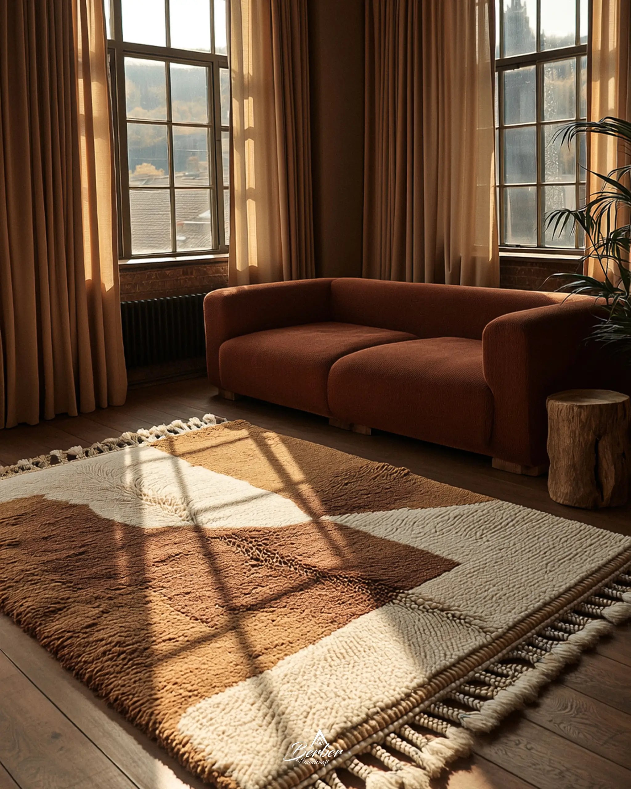 Brown Handwoven Rug