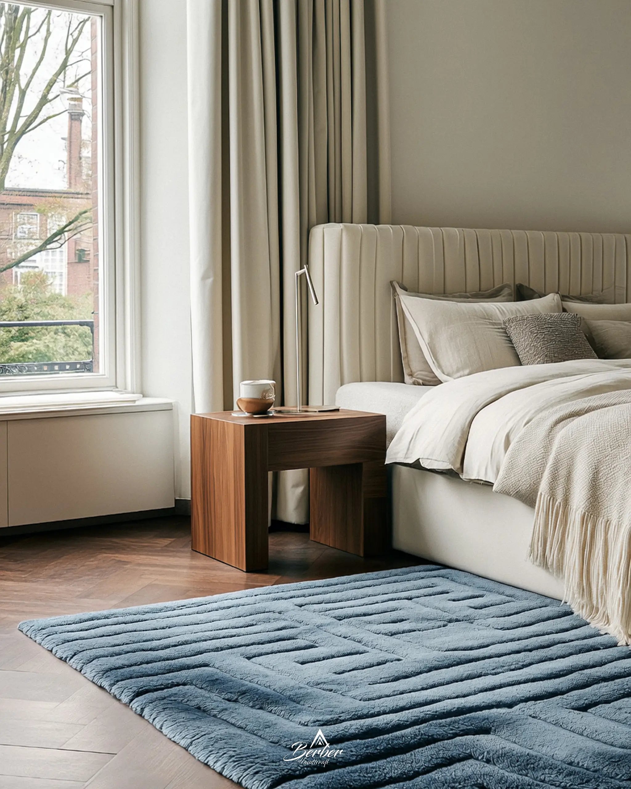 Blue Beni Ourain Carpet