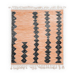 Black Peach Boujaad Rug - Berber Handicraft