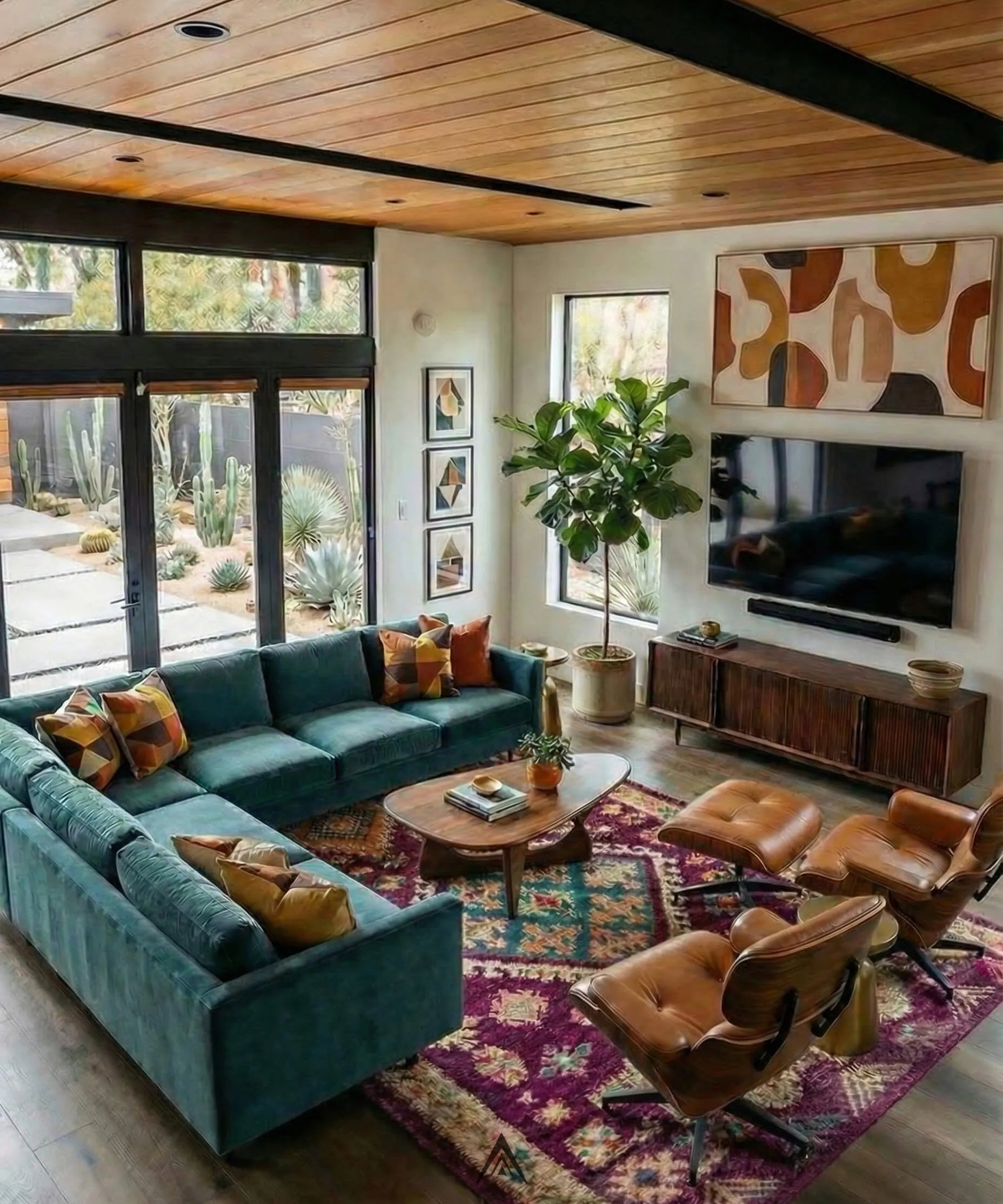 Retro Handcrafted Rug 6.2x10 ft — 190x306 cm-Berber Handicraft