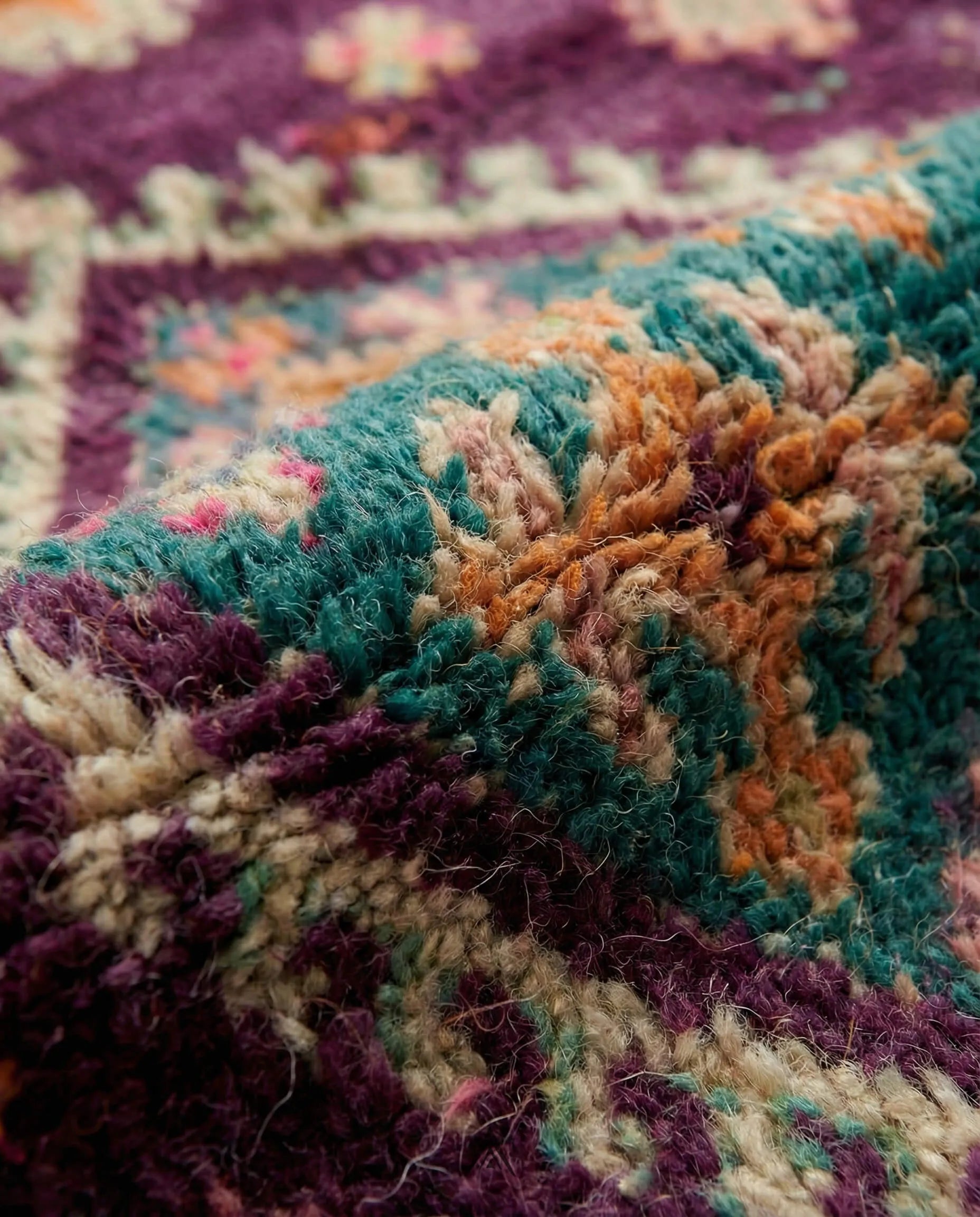 Retro Handcrafted Rug 6.2x10 ft — 190x306 cm-Berber Handicraft