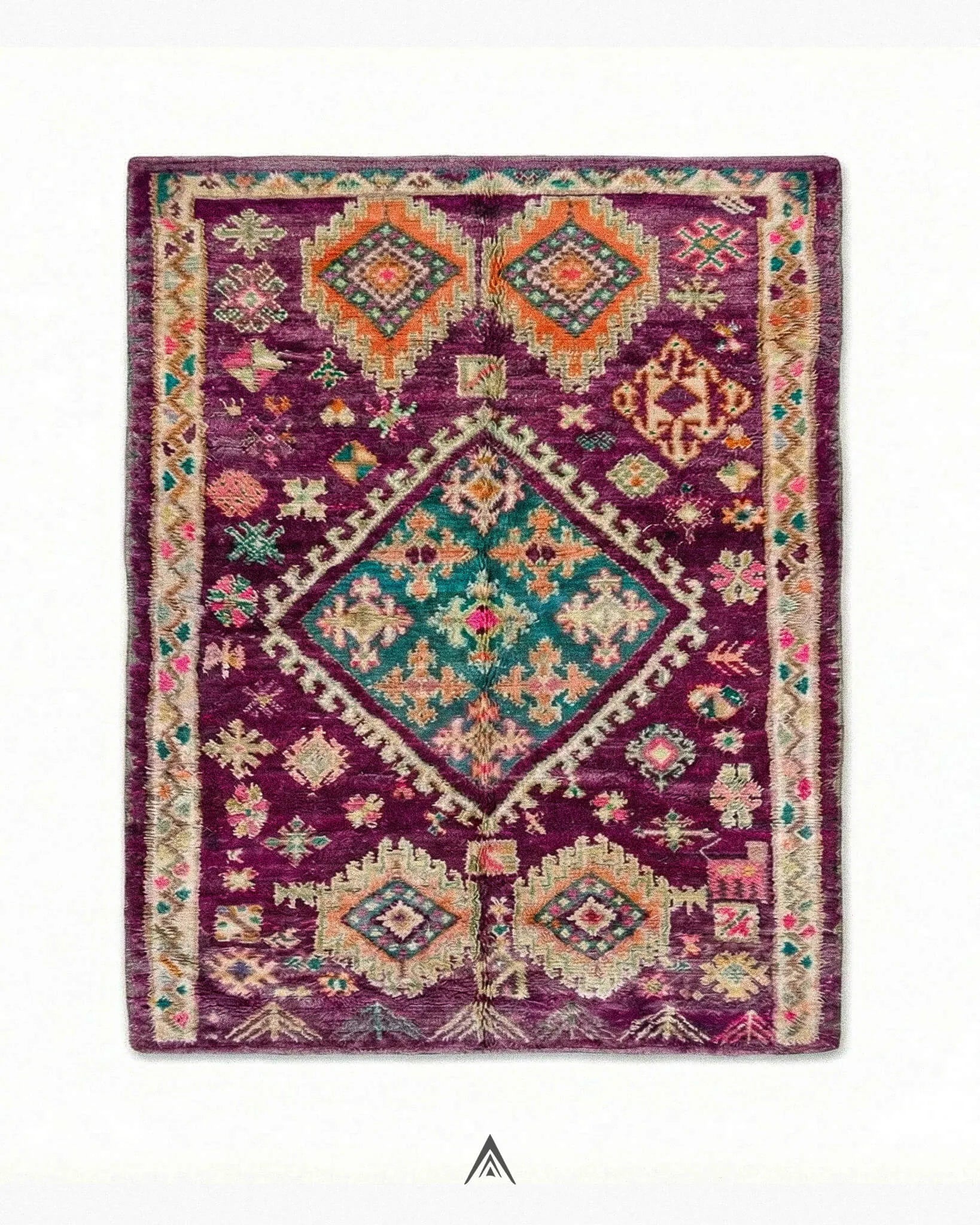 Retro Handcrafted Rug 6.2x10 ft — 190x306 cm-Berber Handicraft