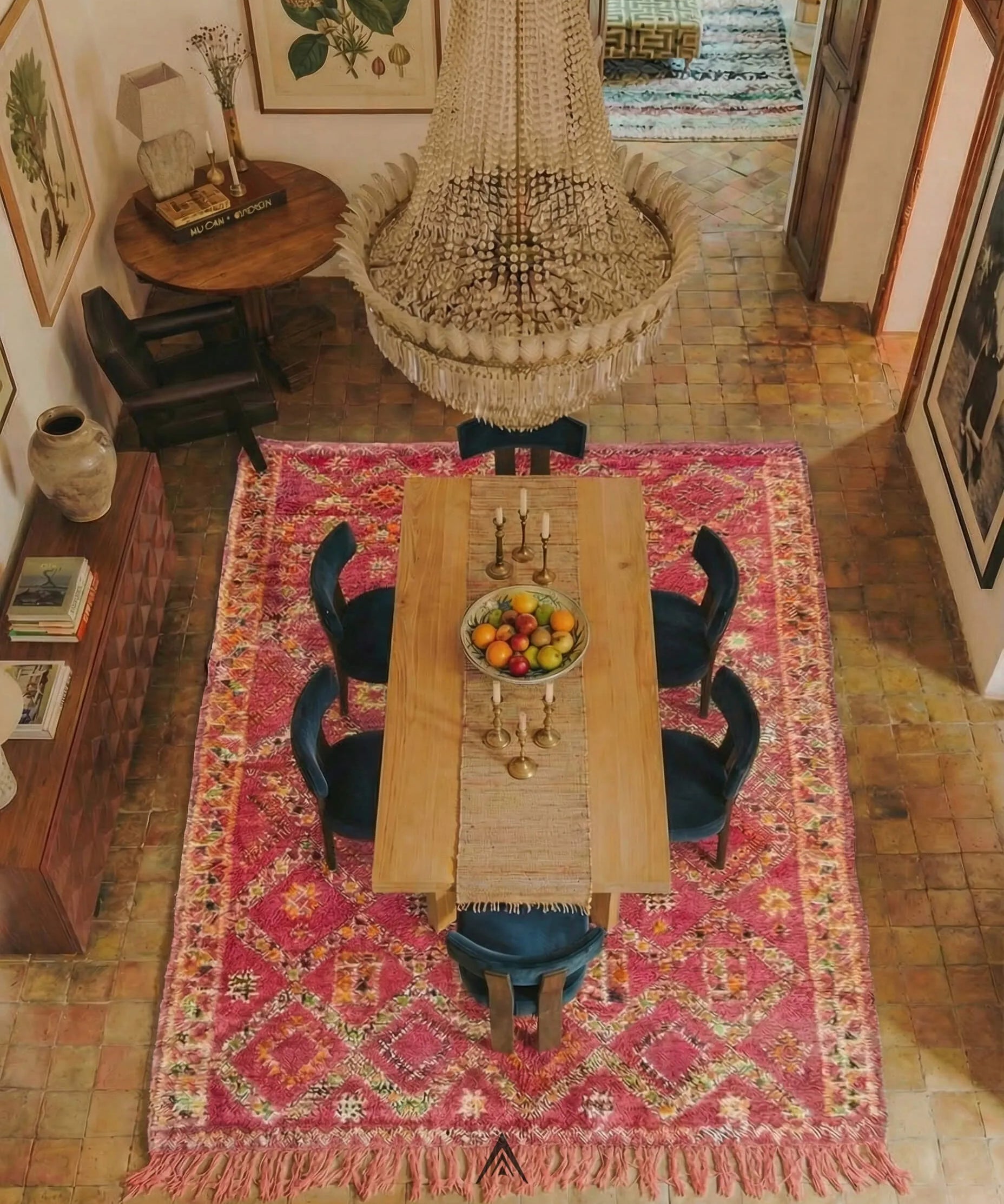 Retro Moroccan Carpet 6.2x10.5 ft — 190x320 cm-Berber Handicraft