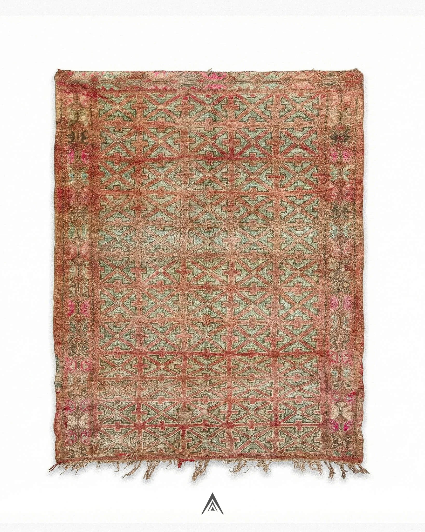 Retro Tribal Carpet 5.3x9.5 ft — 162x290 cm-Berber Handicraft