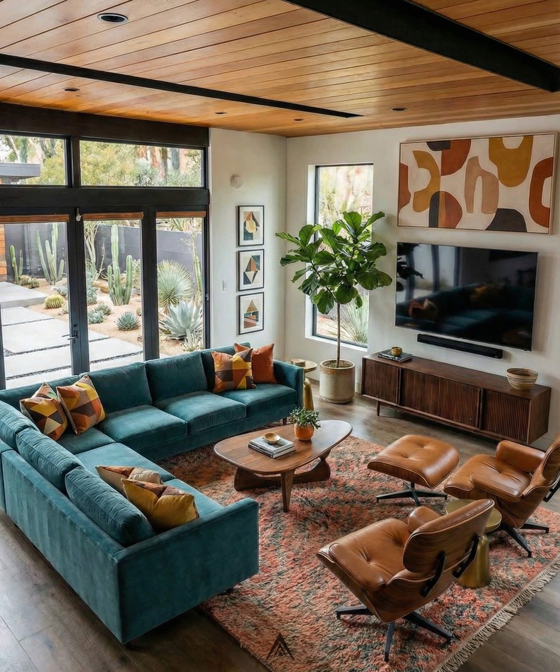 Retro Tribal Rug 5.7x11.8 ft — 175x360 cm-Berber Handicraft