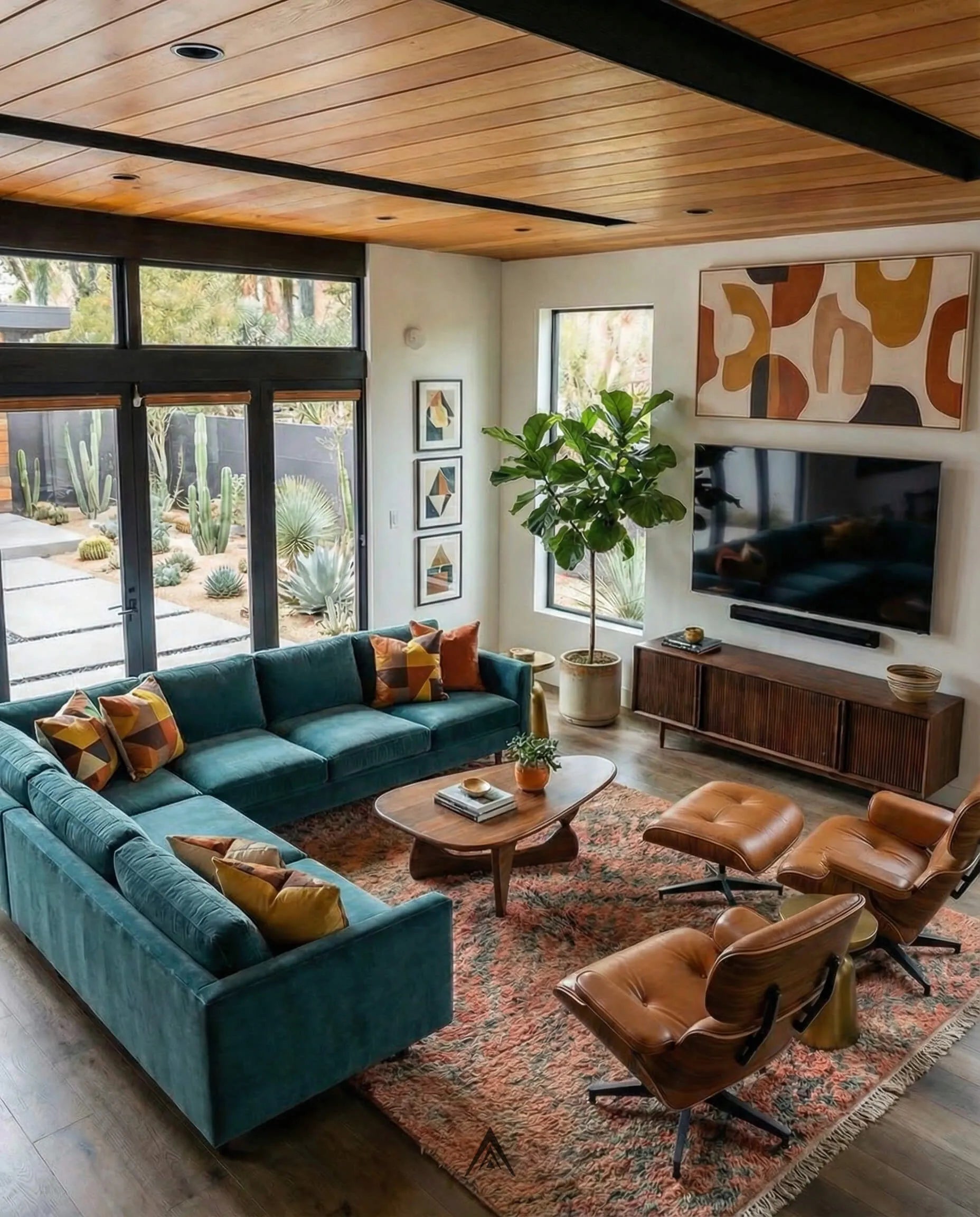 Retro Tribal Rug 5.7x11.8 ft — 175x360 cm-Berber Handicraft