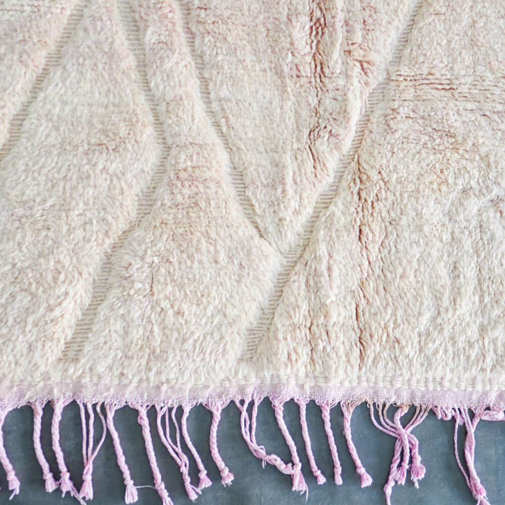 Pastel pink Mrirt rug-Berber Handicraft
