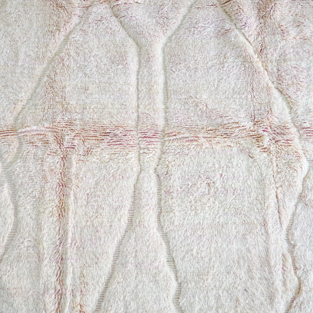 Pastel pink Mrirt rug-Berber Handicraft