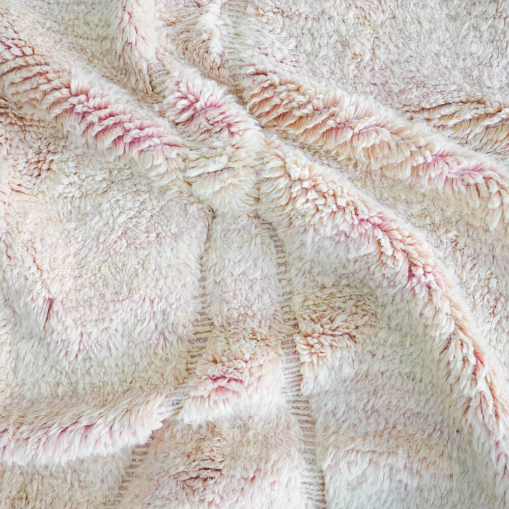 Pastel pink Mrirt rug-Berber Handicraft