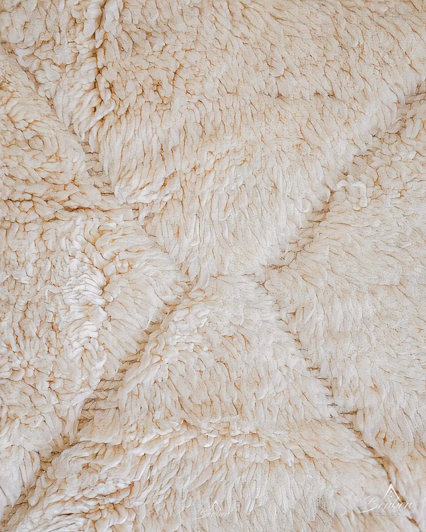 Small Beni Ourain Rug 3 X 5 Ft | 90 X 150 Cm / With Tassels / Short (0.4” / 1 cm)