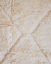 Small Beni Ourain Rug 3 X 5 Ft | 90 X 150 Cm / With Tassels / Short (0.4” / 1 cm)