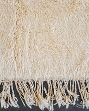Small Beni Ourain Rug 3 X 5 Ft | 90 X 150 Cm / With Tassels / Short (0.4” / 1 cm)