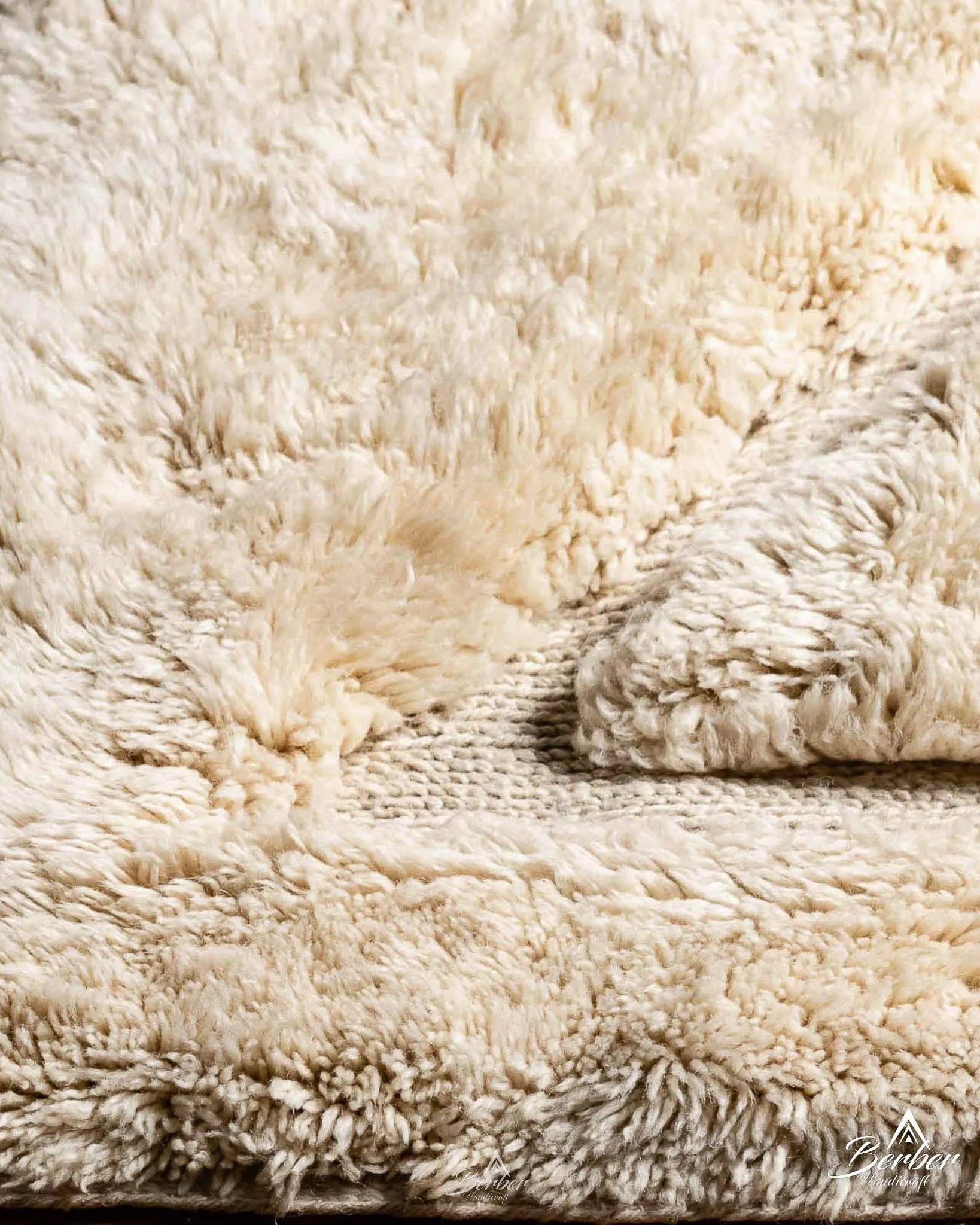Soft Beni Ourain Rug 3 X 5 Ft | 90 X 150 Cm / With Tassels / Short (0.4” / 1 cm)