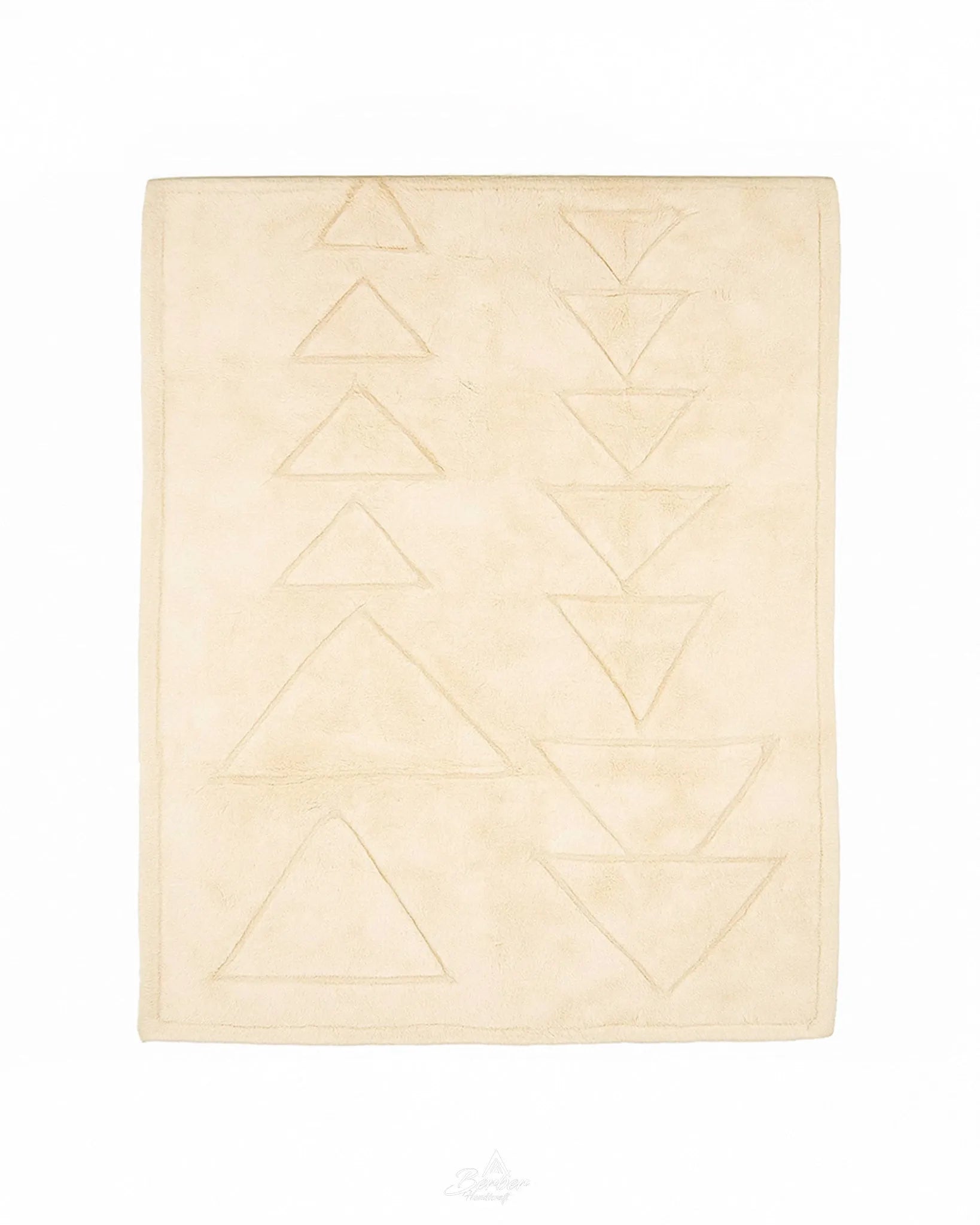Soft Beni Ourain Rug 3 X 5 Ft | 90 X 150 Cm / With Tassels / Short (0.4” / 1 cm)