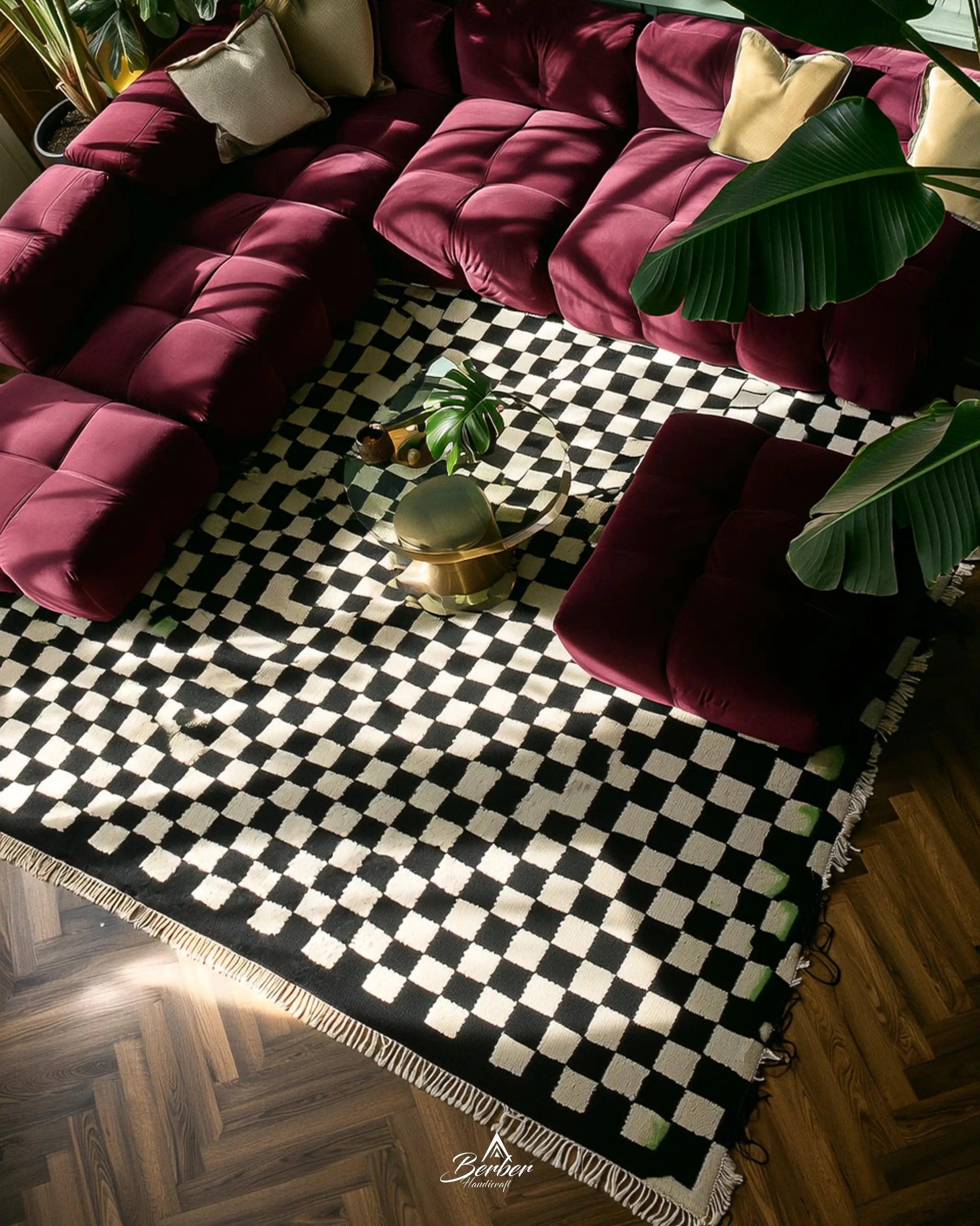 Soft Checkered Rug